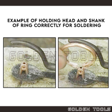 Load image into Gallery viewer, Head and Shank Tweezer With Lock Ring Holding Cincin DIY Handicraft Holding Tools
