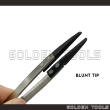 Load image into Gallery viewer, 5" Stainless Steel Non-magnetic Tweezer Blunt/ Sharp Tip Soldering Jewellery Tools
