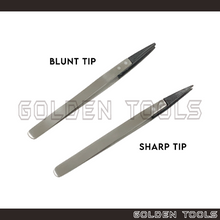 Load image into Gallery viewer, 5" Stainless Steel Non-magnetic Tweezer Blunt/ Sharp Tip Soldering Jewellery Tools
