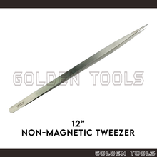 Load image into Gallery viewer, 12" Stainless Steel Non-magnetic Thin SS Tweezer Holding Tools Jewellery Tools Engineering Tools Hobby Watch Repair
