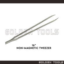 Load image into Gallery viewer, 8'' 10" 16" Stainless Steel Non-magnetic Tweezer for General Use Holding Tools Jewellery Tools Engineering Tools Watch
