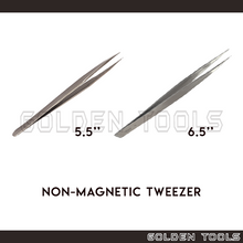 Load image into Gallery viewer, 5.5" 6.5" Stainless Steel Non-magnetic Tweezer Smooth Thin Tip Holding Tools Jewellery Tools Engineering Hobby Watch
