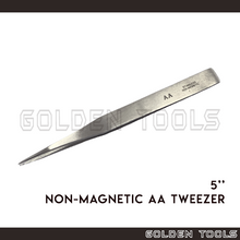 Load image into Gallery viewer, Stainless Steel Non-magnetic AA Tweezer Smooth Thin Tip Holding Tools Jewellery Engineering Tools Hobby Watch
