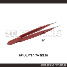 Load image into Gallery viewer, 5" Insulated Tweezer With Smooth Curved Tip Jewelry Precision Holding Tools Anti Heat Conductivity

