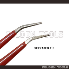 Load image into Gallery viewer, 6.5" Insulated Tweezer With Serrated Curved Tip Jewelry Precision Holding Tools Anti Heat Conductivity
