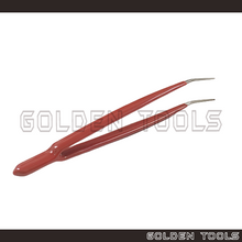 Load image into Gallery viewer, 6.5" Insulated Tweezer With Serrated Curved Tip Jewelry Precision Holding Tools Anti Heat Conductivity
