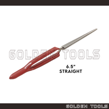 Load image into Gallery viewer, 6.5" Insulated Tweezer With Serrated Straight/Curved Tip Jewelry Precision Holding Tools Anti Heat Conductivity
