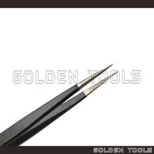 Load image into Gallery viewer, 5.5" Anti-Static Non-magnetic SS Tweezer With Straight Smooth Tip Jewelry Precision Electronic ESD Holding Tools
