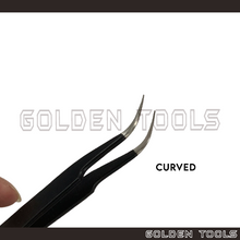 Load image into Gallery viewer, 4.5" Anti-Static Non-magnetic Tweezer With 45° Curved/Straight Smooth Tip Jewelry Precision Electronic ESD Holding Tools
