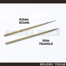 Load image into Gallery viewer, YCW Premium Hardened Steel Burnisher Round Triangle With Brass Handle Wax Clay PMC Work Jewellery Casting Polishing Tool
