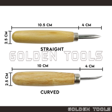 Load image into Gallery viewer, Burnisher Straight Curved Polish Etching Carving Modelling Sculpting DIY Leather Wood Crafting Cincin Batu
