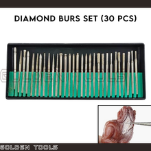 Load image into Gallery viewer, 30 Pcs Diamond Burs With 2.35mm Shank Swiss Burs Drill High Speed Handpiece Dental Tool Jewellery
