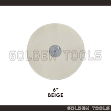 Load image into Gallery viewer, 50 Ply Stitched / Unstitched Disk Cloth Polishing Buff Wheel Leather Center Jewellery Polishing Metal Polishing Tools
