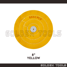 Load image into Gallery viewer, 50 Ply Stitched / Unstitched Disk Cloth Polishing Buff Wheel Leather Center Jewellery Polishing Metal Polishing Tools
