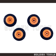 Load image into Gallery viewer, 65mm 4 Row Black Plastic Bristle Brush Wheel With 40mm Hard Plastic Hub Jewellery Polishing Metal Polishing
