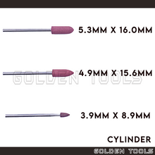 Load image into Gallery viewer, M2-13 M2-13S M2-28 Cylinder Brown Silicone Point With 2.35mm HP Shank Jewellery Polishing Metal Polish Dental
