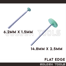 Load image into Gallery viewer, M3-53 M3-11 Flat Edge Wheel Green Silicone Point With 2.35mm HP Shank Jewellery Polishing Metal Dental

