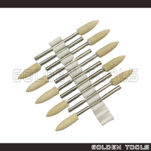 Load image into Gallery viewer, 4mm Polishing Bob Buff Wheel Mounted Points Cone Jewellery Metal Polish Dental Polishing Kain Kilat
