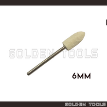 Load image into Gallery viewer, 6mm Polishing Bob Buff Wheel Mounted Points Jewellery Metal Polish Dental Polishing Kain Kilat
