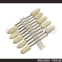 Load image into Gallery viewer, 6mm Polishing Bob Buff Wheel Mounted Points Jewellery Metal Polish Dental Polishing Kain Kilat
