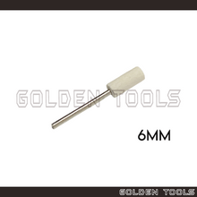 Load image into Gallery viewer, 6mm Polishing Bob Buff Wheel Mounted Cylindrical Jewellery Metal Polish Dental Polishing Kain Kilat
