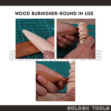 Load image into Gallery viewer, Wood Burnisher for Leather Edge Smoothen Wood Slicker DIY Workshop Crafting Tool
