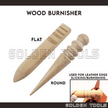 Load image into Gallery viewer, Wood Burnisher for Leather Edge Smoothen Wood Slicker DIY Workshop Crafting Tool
