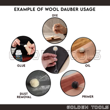 Load image into Gallery viewer, Wool Dauber for DIY Leather Dye Applicator Ball Brush Craft Dye Oil Glue Edge Surface Finishing
