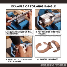 Load image into Gallery viewer, 10 Pcs Bracelet Forming Dies Set Bracelet Bending Metal Making Customization DIY Handicraft Jewellery Making Tools
