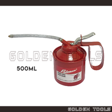 Load image into Gallery viewer, Red Oil Can Wesco Type Oiler Pump Pot with Flexible Fixed Spout Steel Can Lubricant Nozzle
