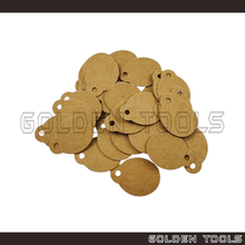 Load image into Gallery viewer, ± 100 Pcs Oval Price Blank Paper Tag Emas Label DIY Thank You Doorgift Party Wedding Kahwin Tag
