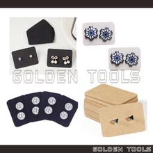 Load image into Gallery viewer, Display Earring Ear Studs Holder Hang Hanging Kraft Paper Tag Accessories Display Bazaar Tanda Harga
