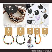 Load image into Gallery viewer, Display Hair Rubber band Scrunchies Bracelet Ring Holder Hang Hanging Paper Tag Accessories Display Bazaar Tanda Harga
